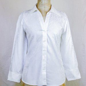 Foxcroft white long sleeve shirt -non-iron Sz 12 -